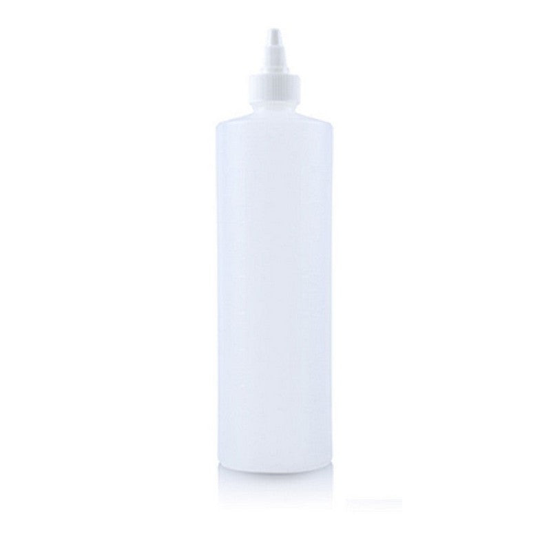 Cylinder Empty Bottle Natural Plastic 16 oz w/ cap