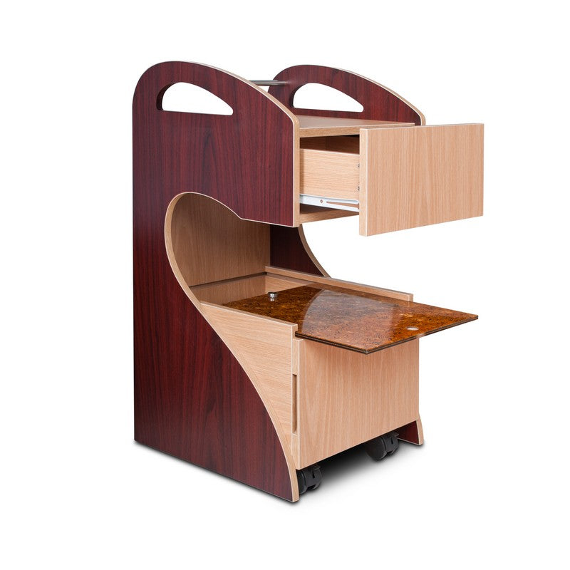 Ion Pedicart 2-tone Mahogany/Natural Oak