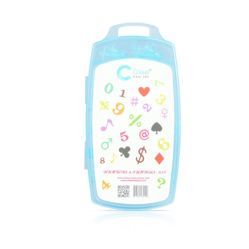 Chisel Nail Art Numbers & Symbols Collection #019