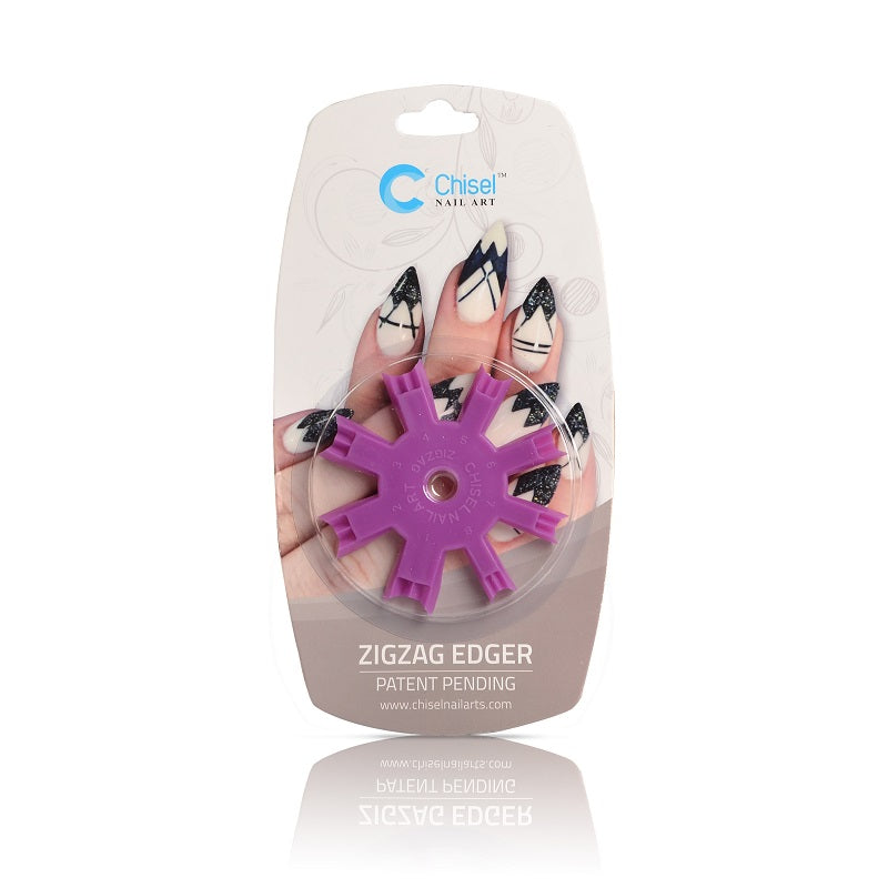 Chisel Nail Art Zigzag Edger Purple
