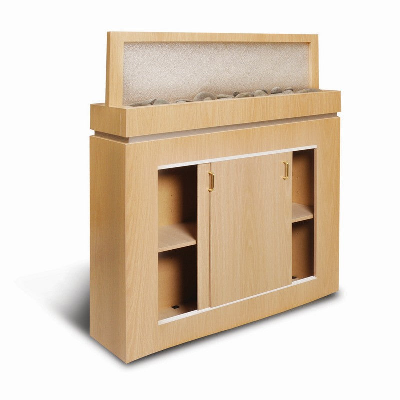 Frosted Acrylic Divider New Age Oak 42" w/Doors