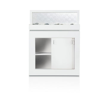 Frosted Acrylic Divider - White 42" w/Doors