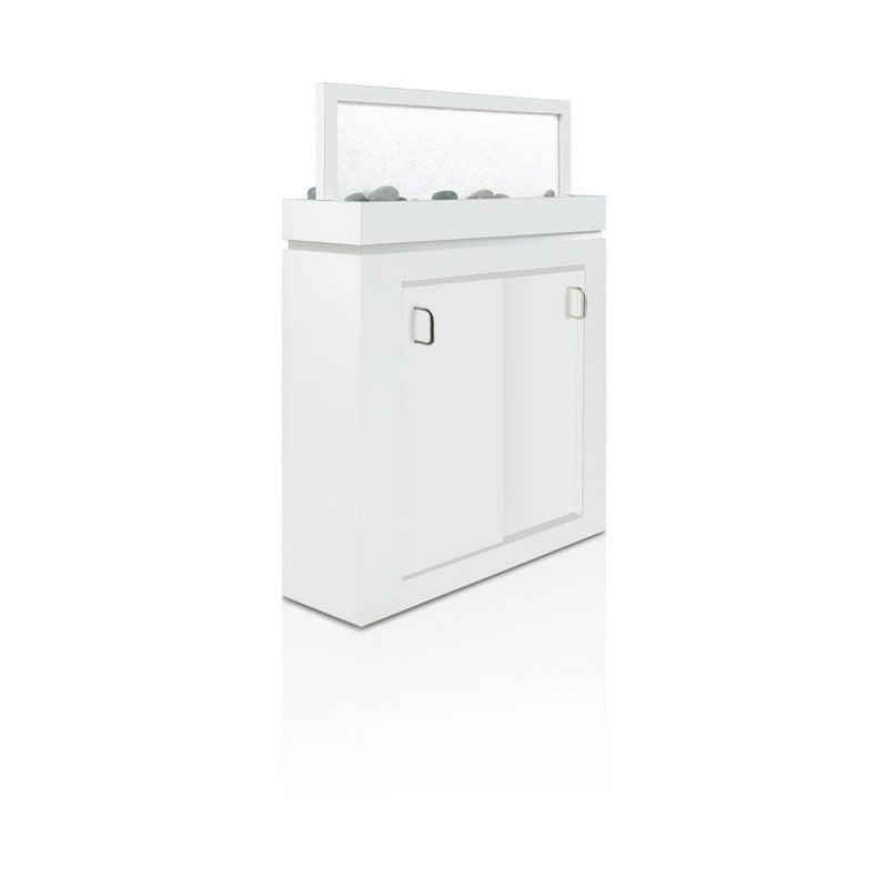 Frosted Acrylic Divider - White 42" w/Doors