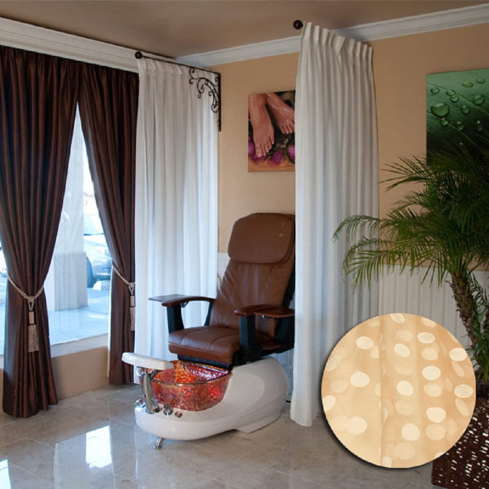 3' Pinch Pleated Polka Dot Drapery-2