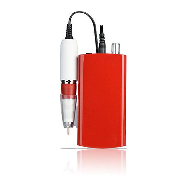 Portable Drill-Cordless & Rechargeable w/Holder - Red