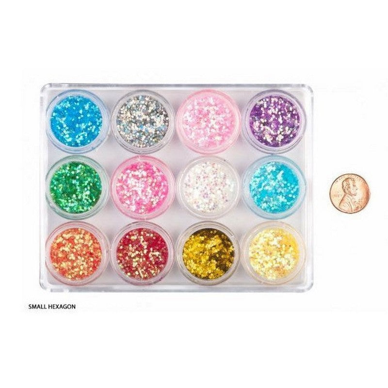 ANS Glitter Small Hexagon (12 colors)