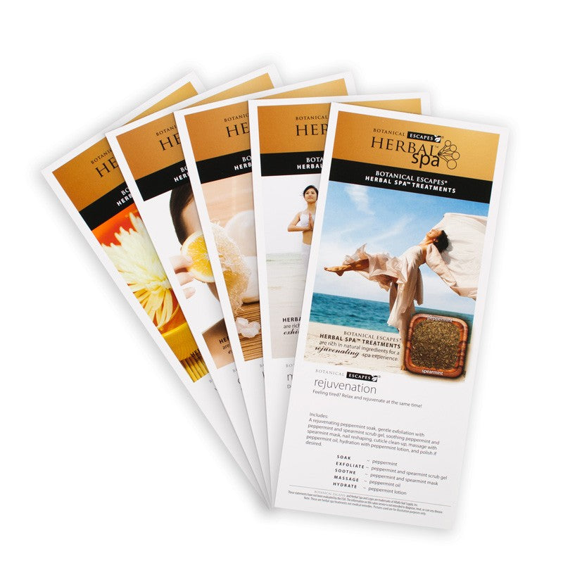 Herbal Spa Rejuvenate Menu Card 5 pcs Set