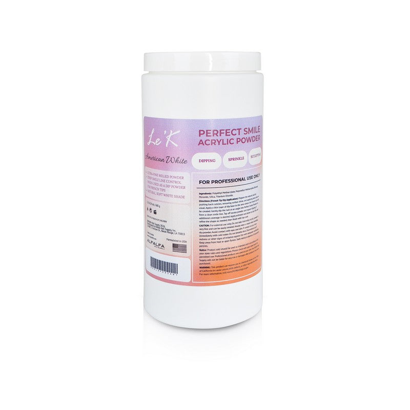 Le'K Acrylic Powder - Perfect Smile American White - 1.5
