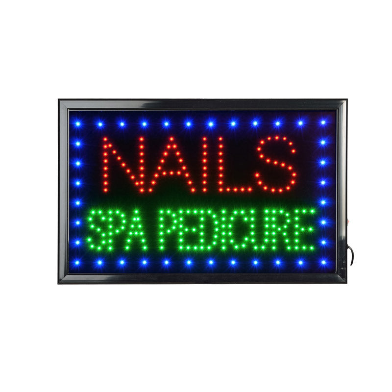 Horizontal LED Nails & Spa Pedicure Sign