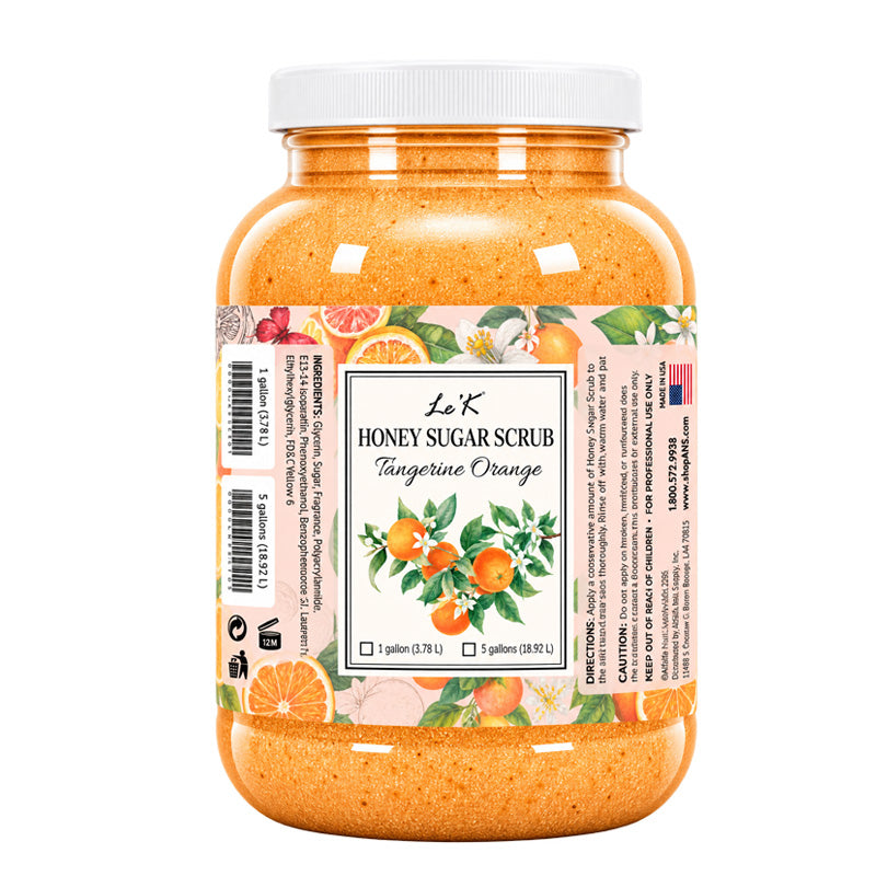 Le'K Pedicure - Sugar Scrub Honey Tangerine Orange - 1 Gal