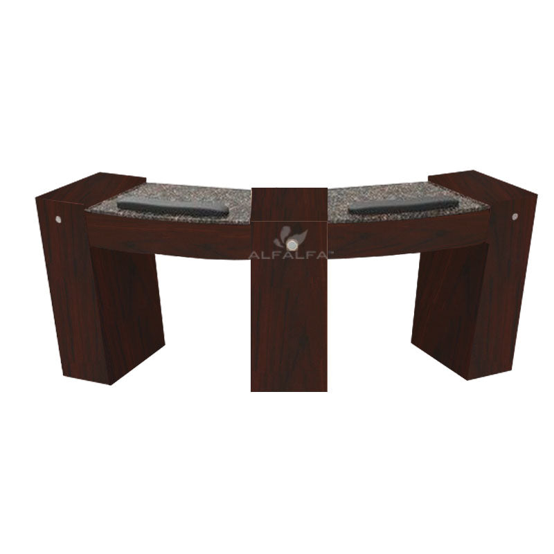 Classic Eclipse Double Nail Table - Mahogany