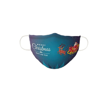 Reusable & Washable Face Mask - Santa Claus & Sleigh