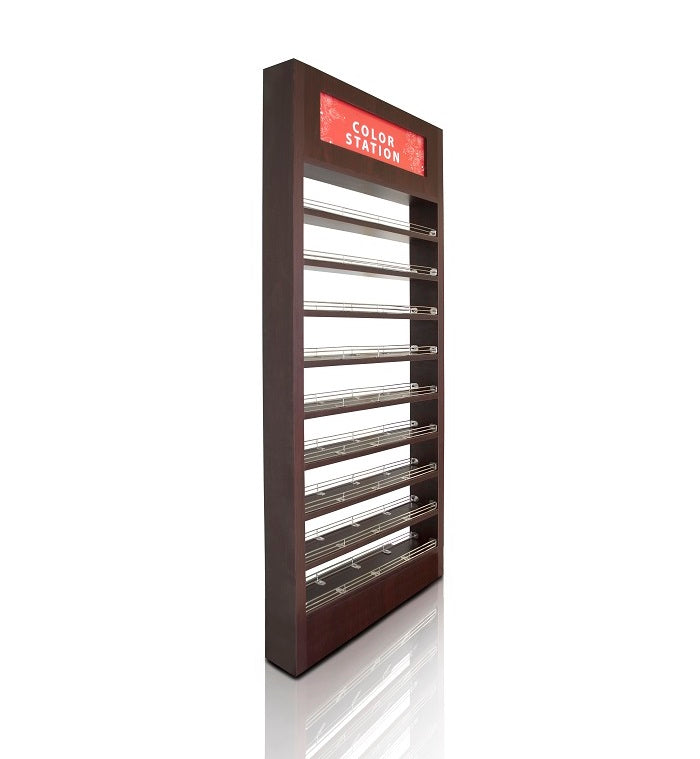 Wooden Polish Wall Rack - Mahogany