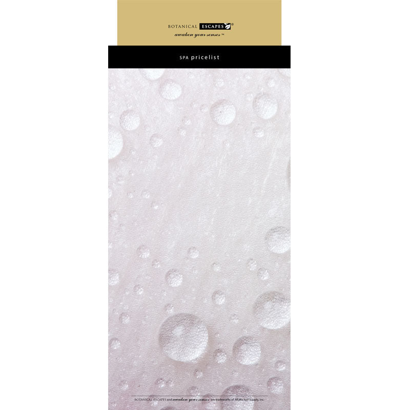 Herbal Spa Blank Price List - Pack of 10