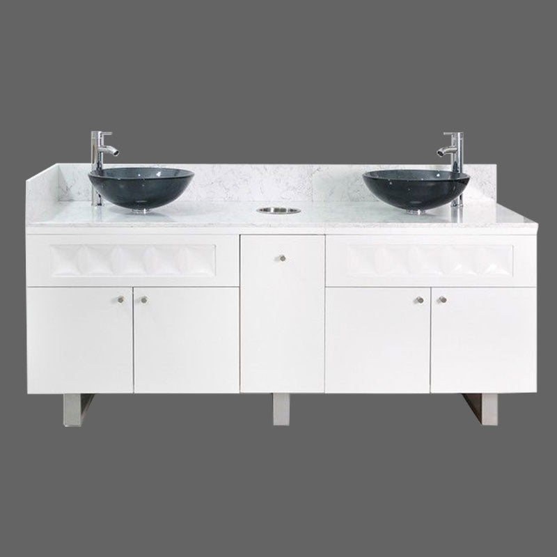 Regis Double Sink with Marble Top - 72"