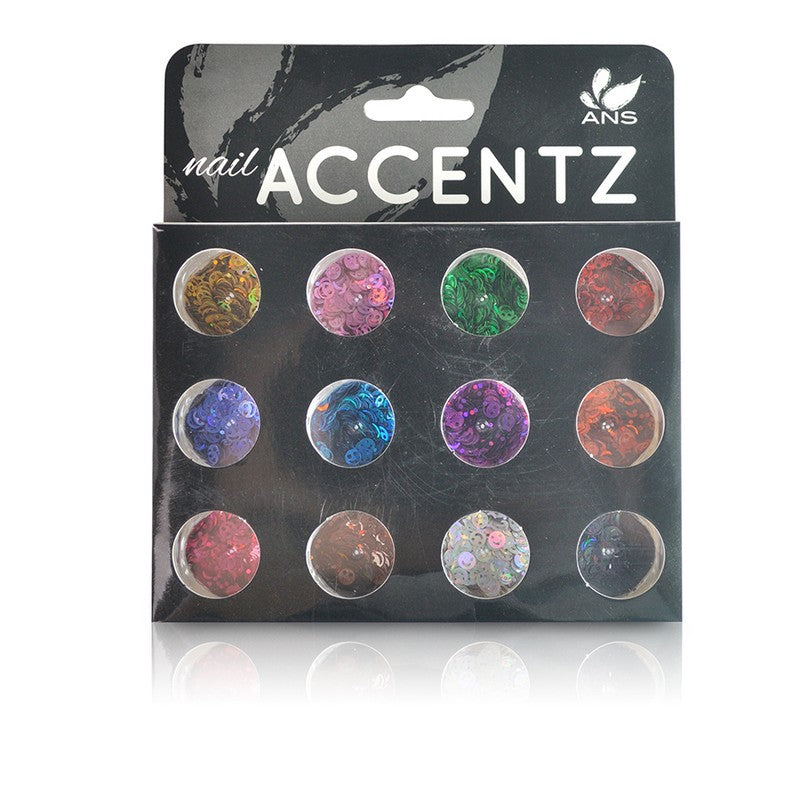 Nail Art Sequin Smiley Flakes - # 113 - Set of 12