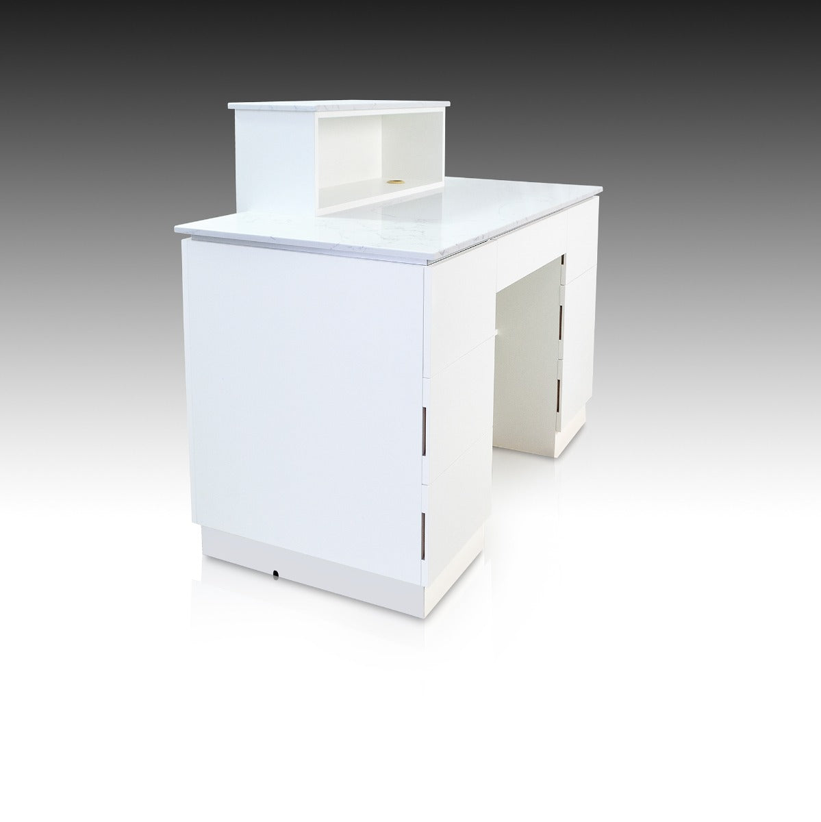 Luxus Reception Counter - Brushed Silver-5