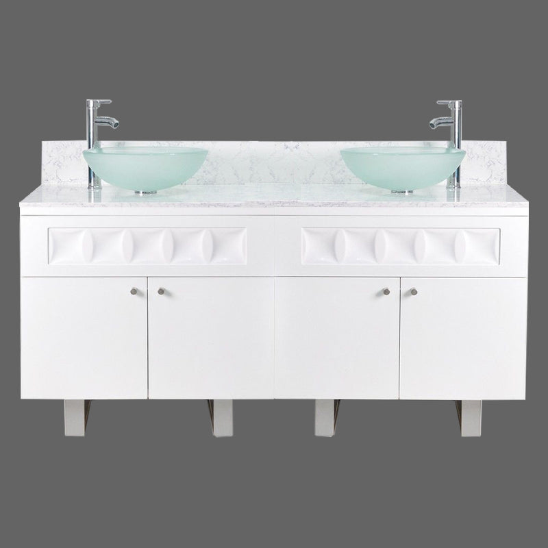 Regis Double Sink with Marble Top - 60"