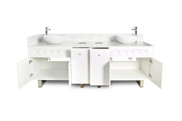Regis Double Sink with Marble Top - 84"