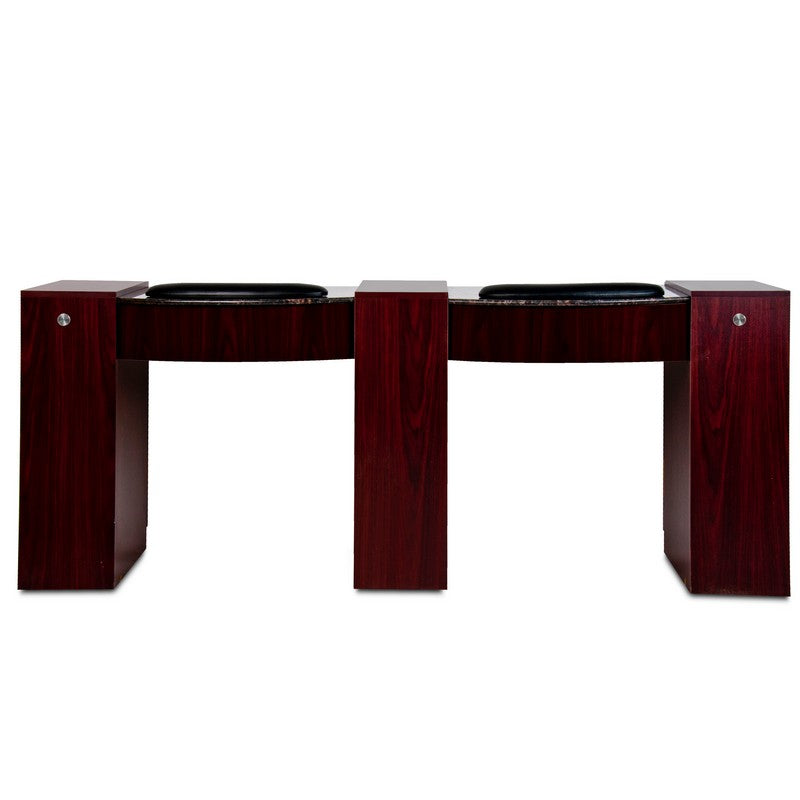 Classic Double Nail Table - Mahogany