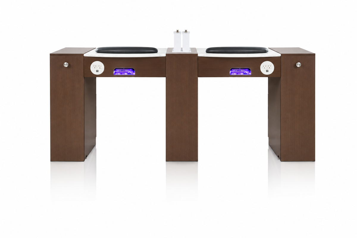 Classic IMC Sani-smart Double Nail Table - Cafelle