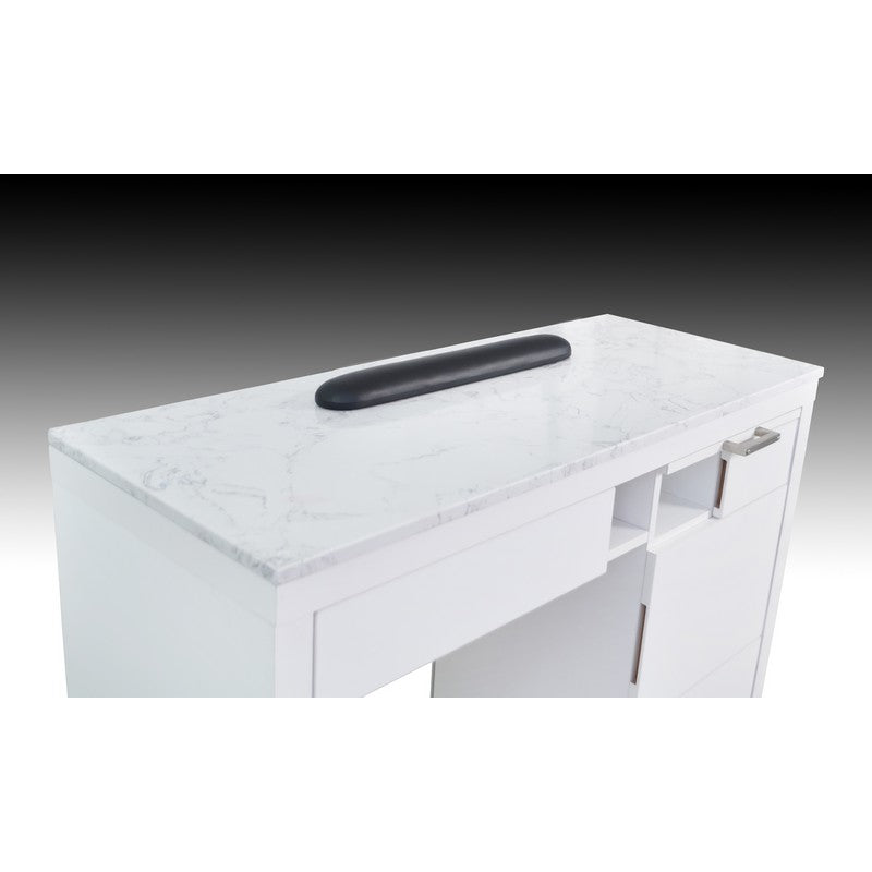 Midori Nail Table 2-in1 with PediCart - White