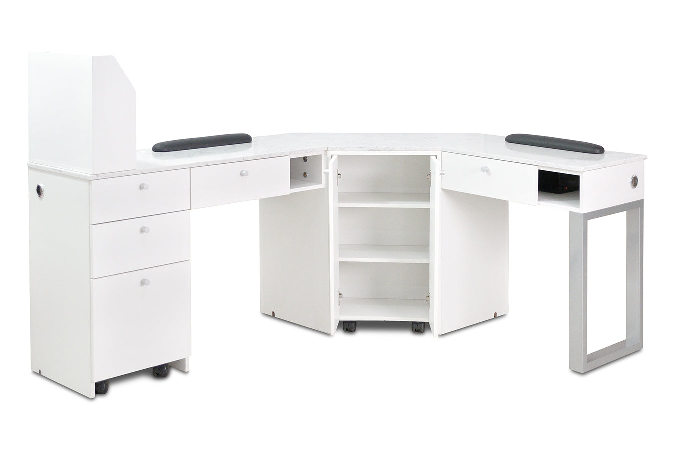 Regis Nail Tables & Corner with Marble Tops-7