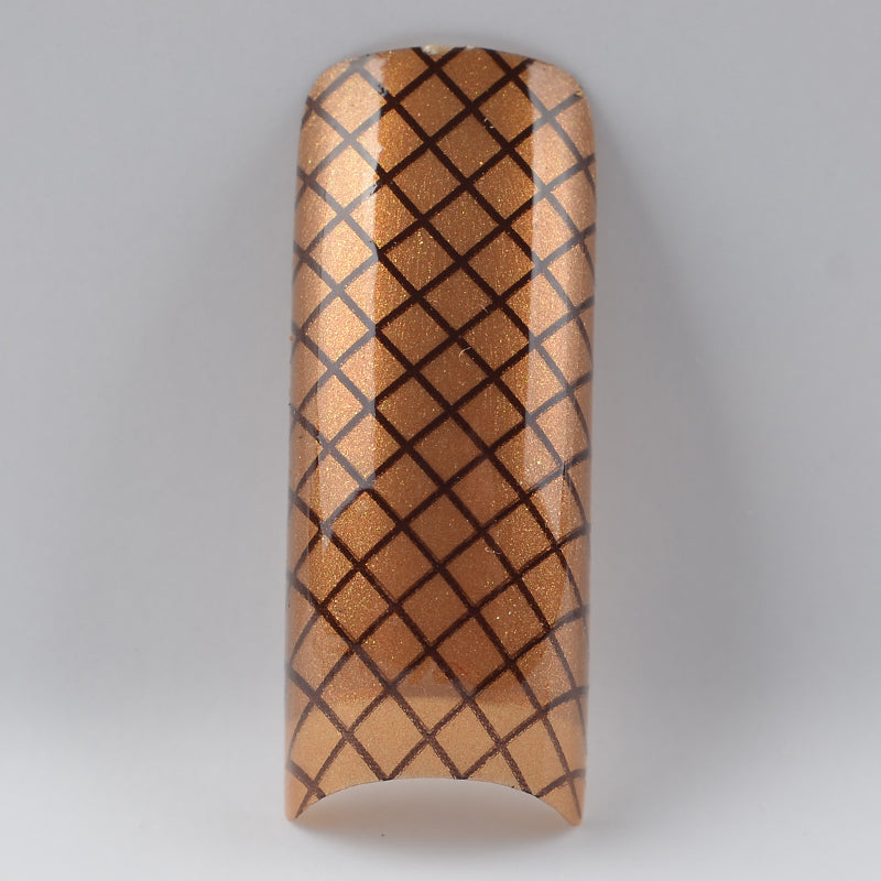 Beyond Design Tip - Black & Gold Criss Cross YD2-23 (70 pcs)