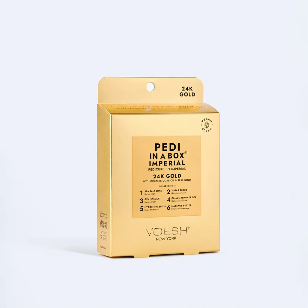 Voesh - 6 step Pedi Kit - Imperial 24K Gold