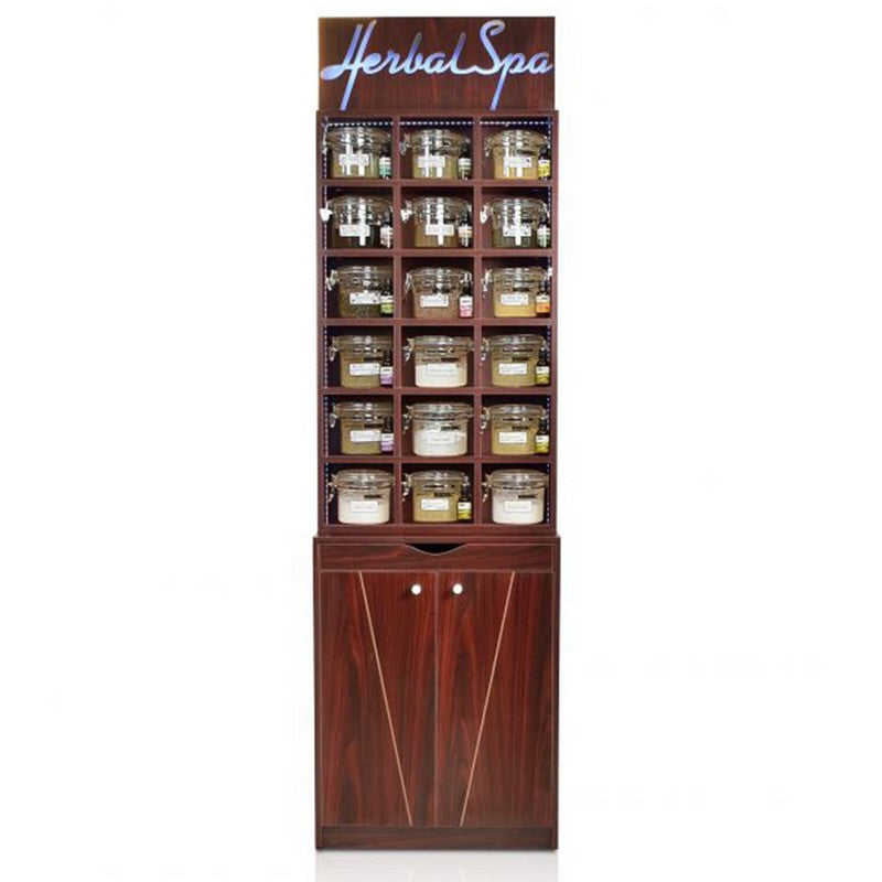 Mini LED Herbal Cabinet - Mahogany