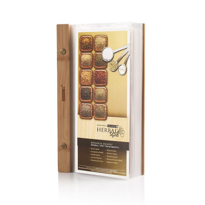Botanical Escapes Bamboo Spa Menu Binder