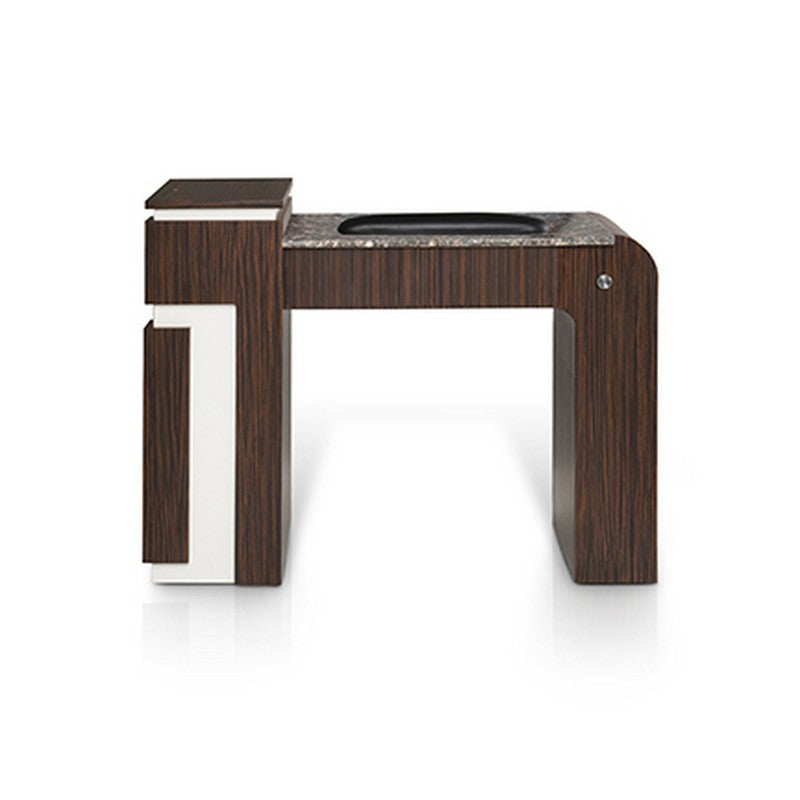 Beniko Nail Table - White Fino & Guayanna Rose