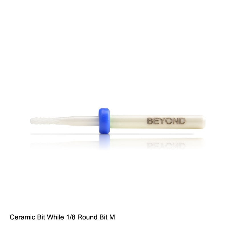 Beyond Ceramic Bit Round M 1/8 - Cuticle Cleaner - Pink