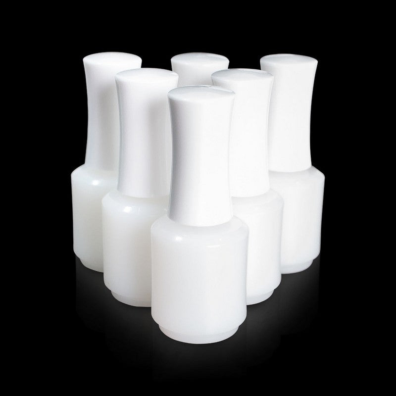 Empty Natural HDPE Bottle 0.5 oz w/Cap and Brush 6 ct