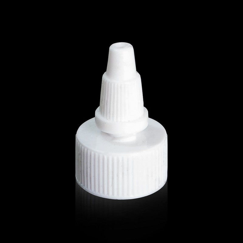 White HDPE Bullet Bottle 16 oz w/Twisted Cap