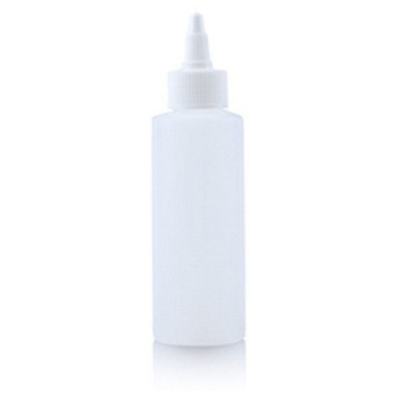Cylinder Empty Bottle Natural Plastic 4 oz w/ cap