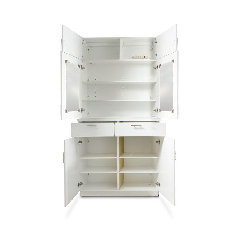Bianco Display Cabinet w/ Doors - White