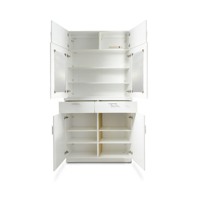 Bianco Display Cabinet w/ Doors - White