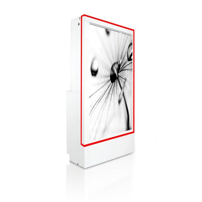 Bianco Display Cabinet Backside Frame - White