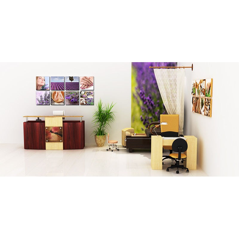 8 pcs Lavender Fields Ensemble Canvas Mural