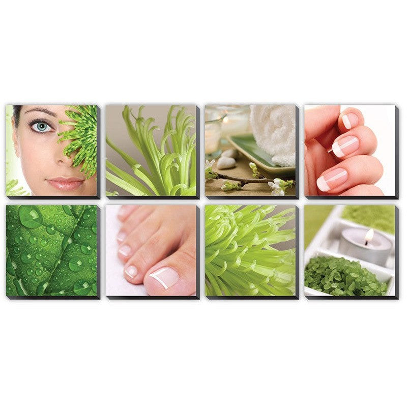 8 pcs Bloom Ensemble Canvas Mural