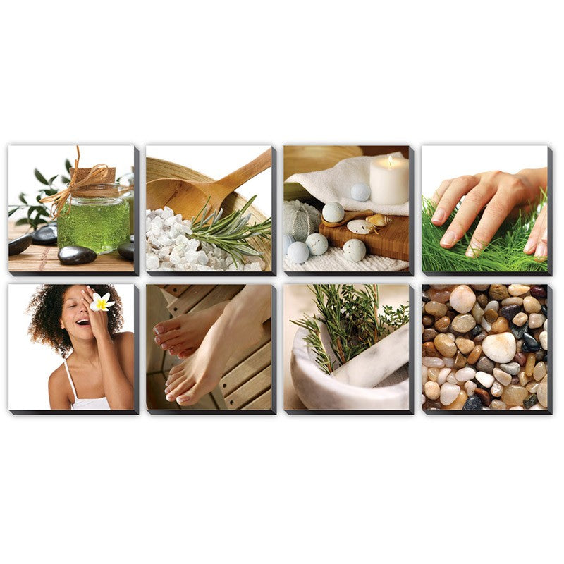 8 pcs Natural Ensemble II Canvas Mural