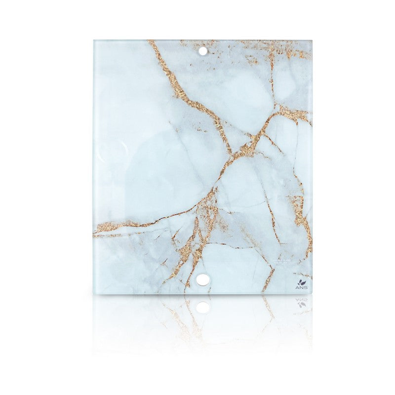 White Marbel w/Gold Vein Glass Top for ION Pedicart