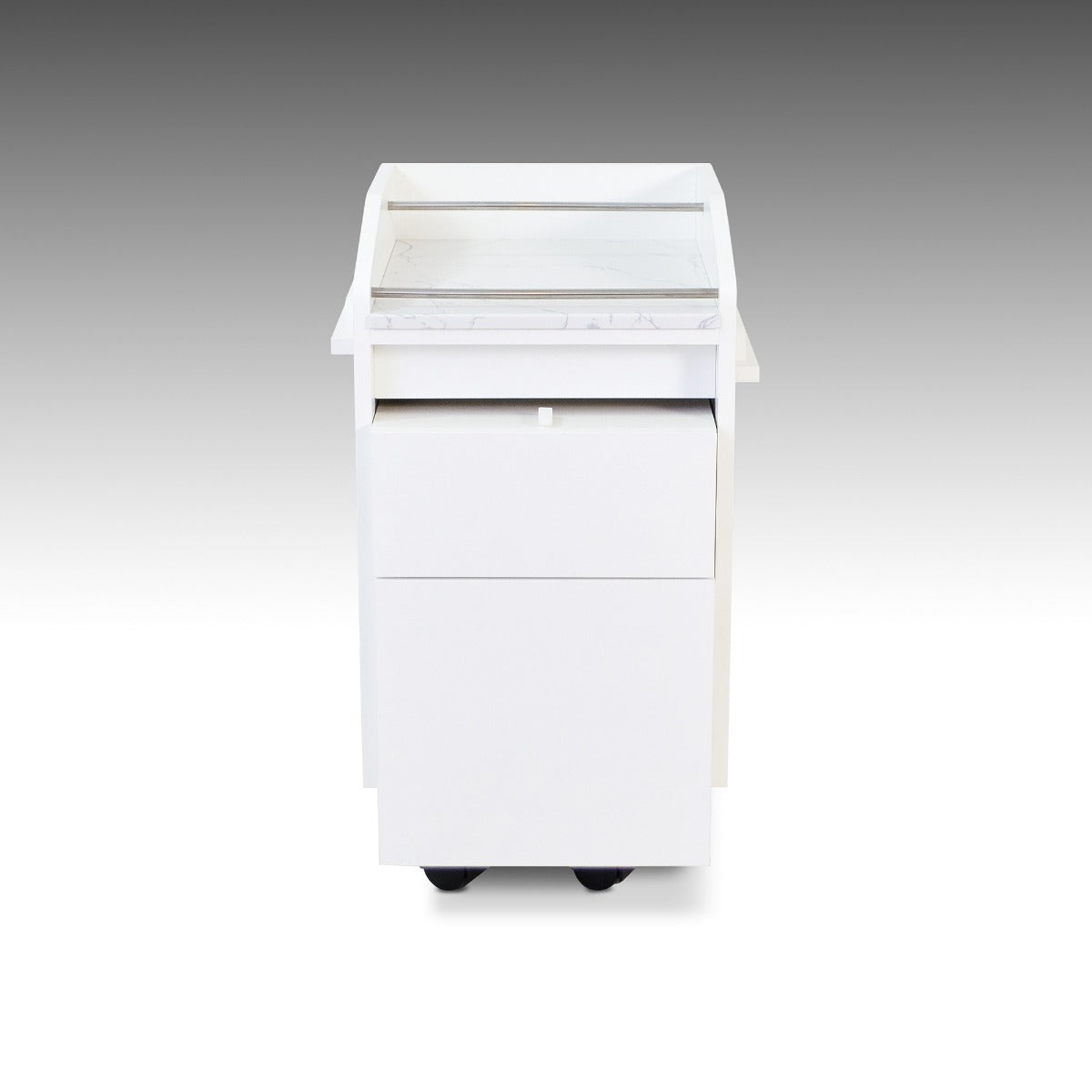 Luxus A La Cart with Marble - White