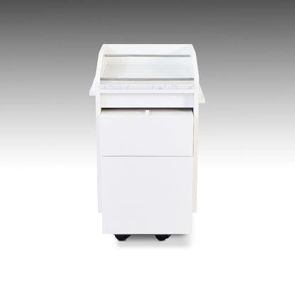 Luxus A La Cart with Marble - White