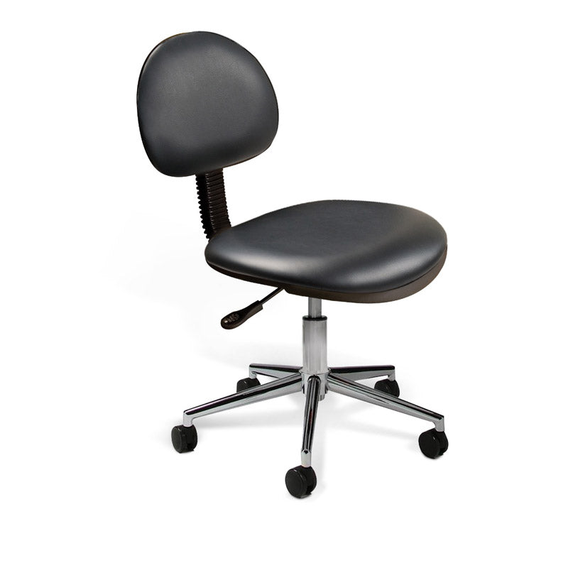 Technician Chair Black w/ Chrome Base