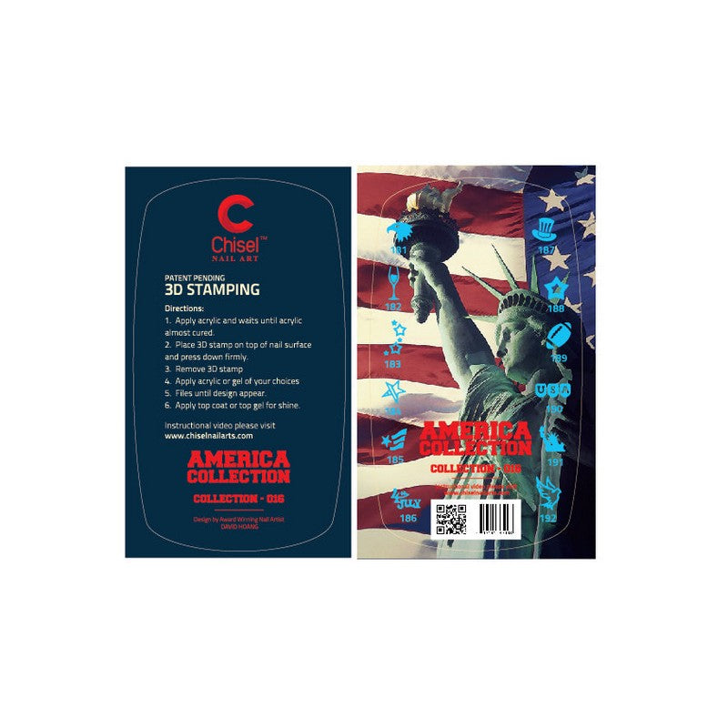 Chisel Nail Art America Collection #016