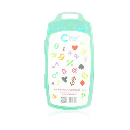 Chisel Nail Art Numbers & Symbols Collection #019