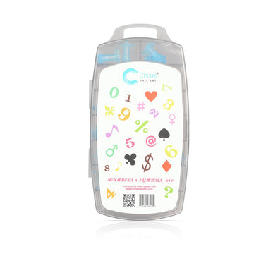 Chisel Nail Art Numbers & Symbols Collection #019