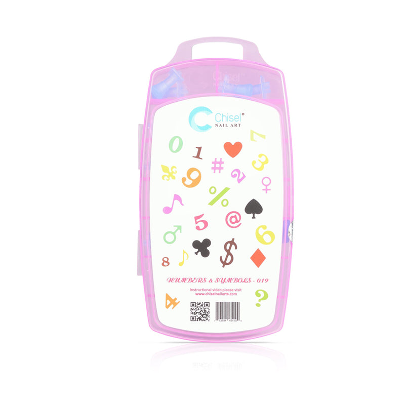 Chisel Nail Art Numbers & Symbols Collection #019